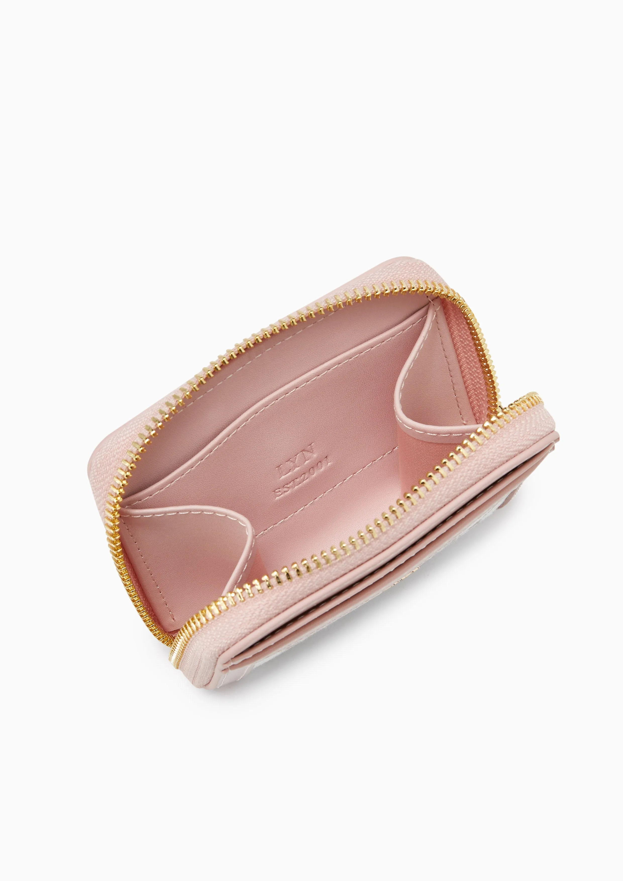 Bae Zip Around Short Wallet Printed Pink