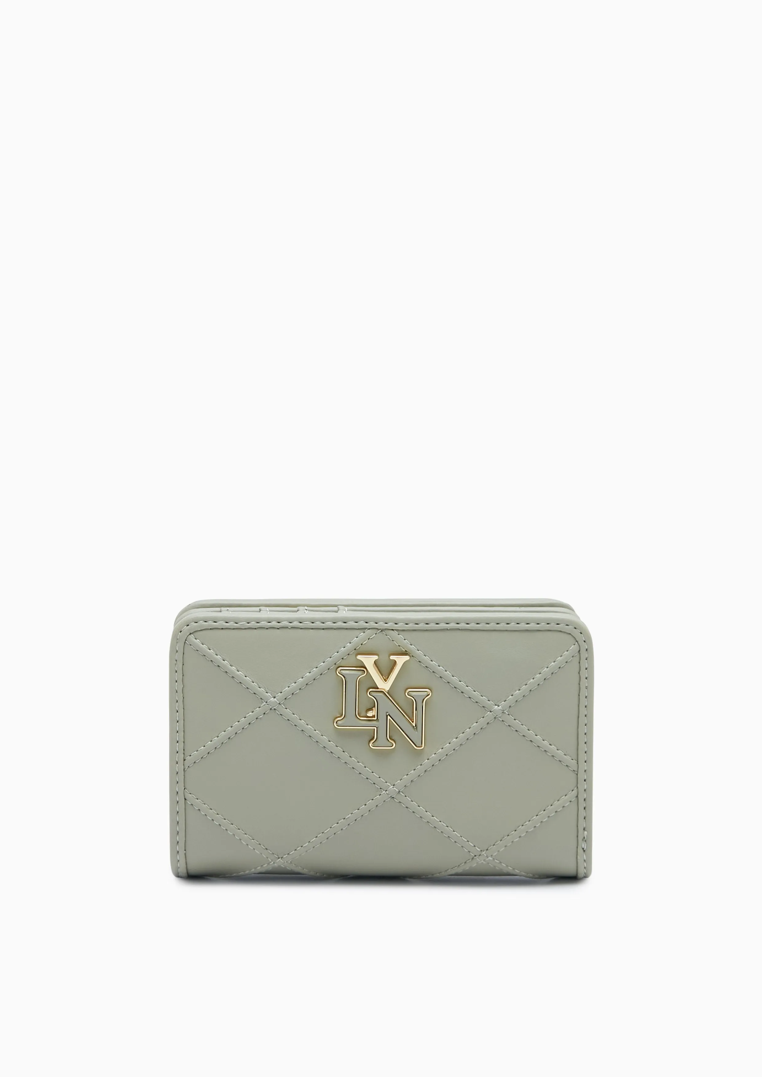 Camille Quilted Short Wallet Green