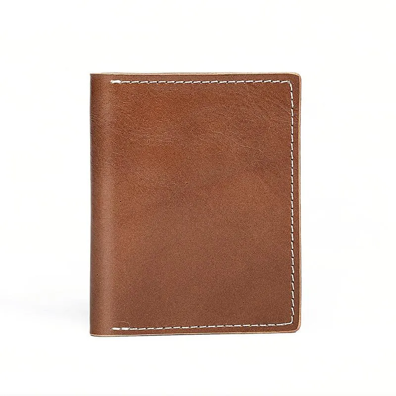 Casual Mens Black billfold Card License Wallet Brown Bifold Card Wallet Card Holder For Men