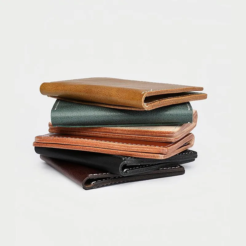 Casual Mens Black billfold Card License Wallet Brown Bifold Card Wallet Card Holder For Men