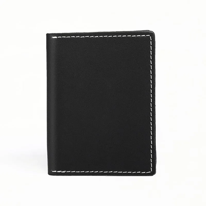 Casual Mens Black billfold Card License Wallet Brown Bifold Card Wallet Card Holder For Men