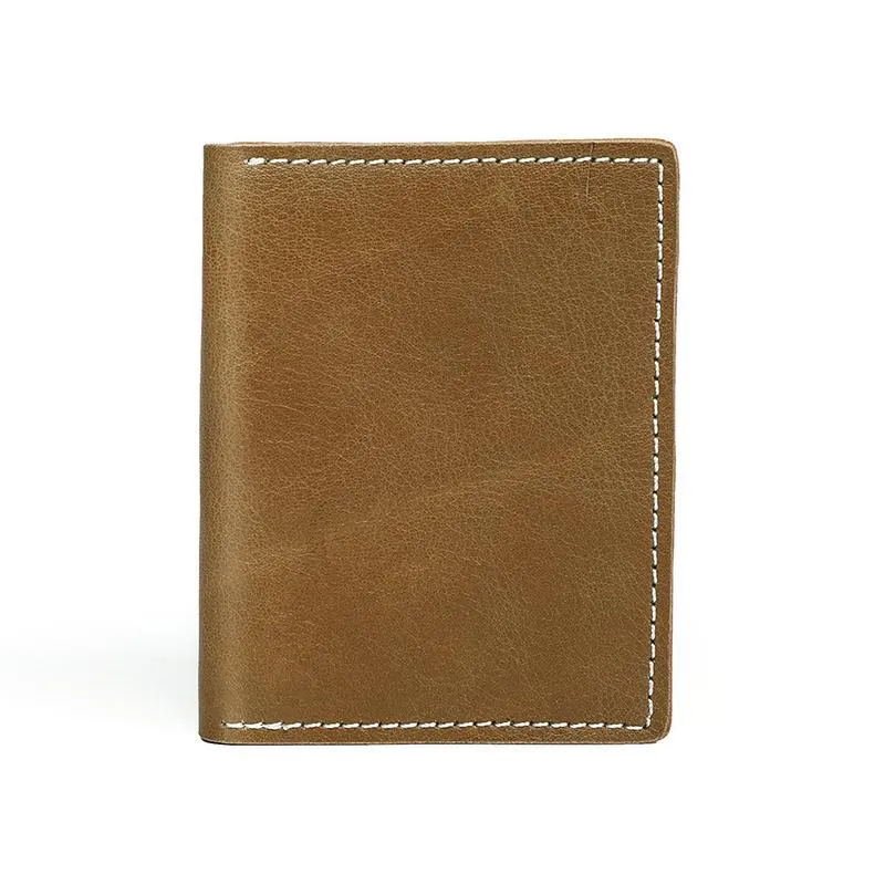 Casual Mens Black billfold Card License Wallet Brown Bifold Card Wallet Card Holder For Men