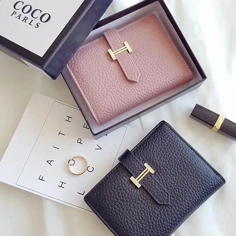 Chic Drawstring Wallet: High-Quality leather Elegance