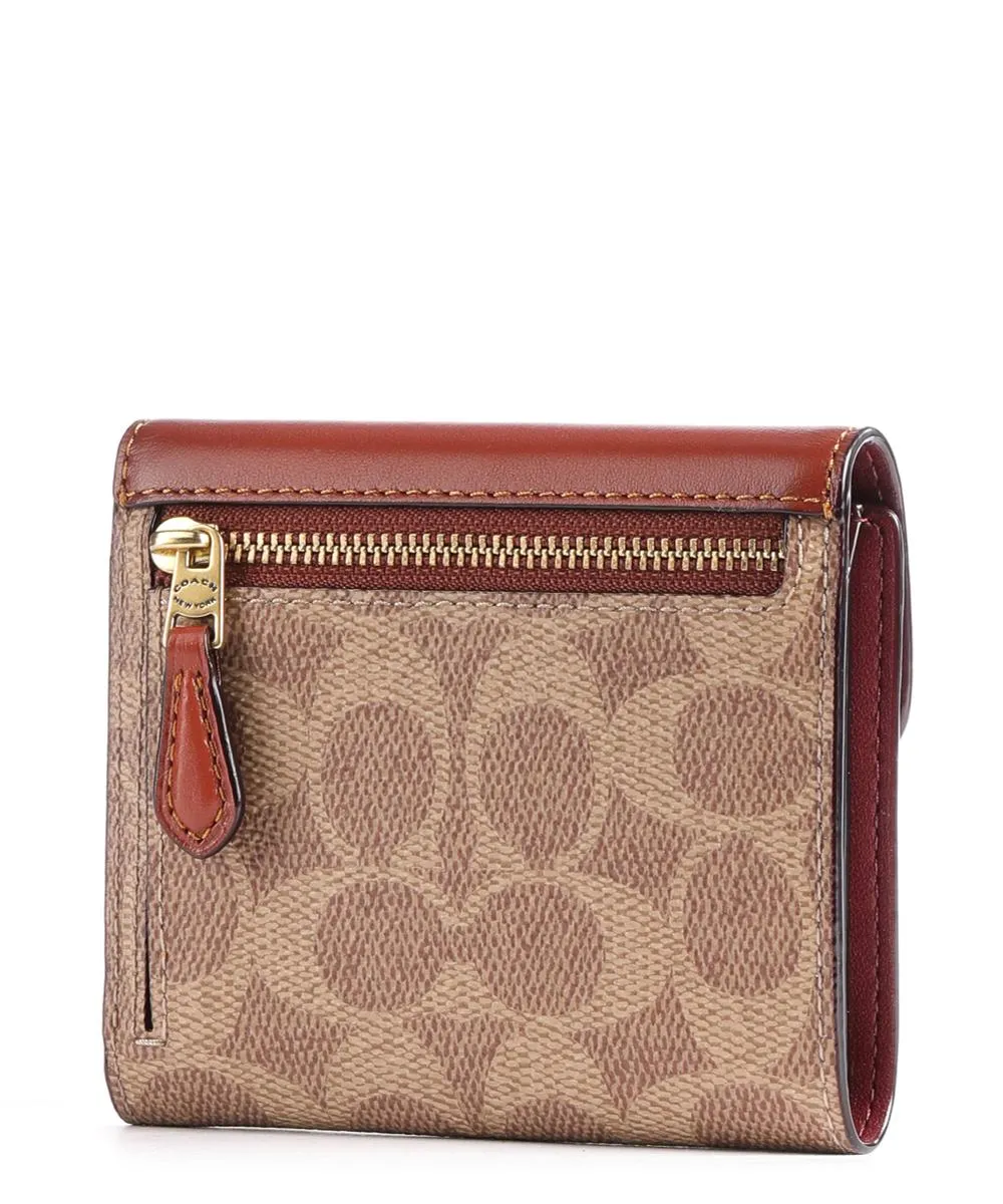 C.O.A.C.H Colorblock Coated Canvas Signature Wyn Small Wallet