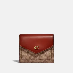 C.O.A.C.H Colorblock Coated Canvas Signature Wyn Small Wallet