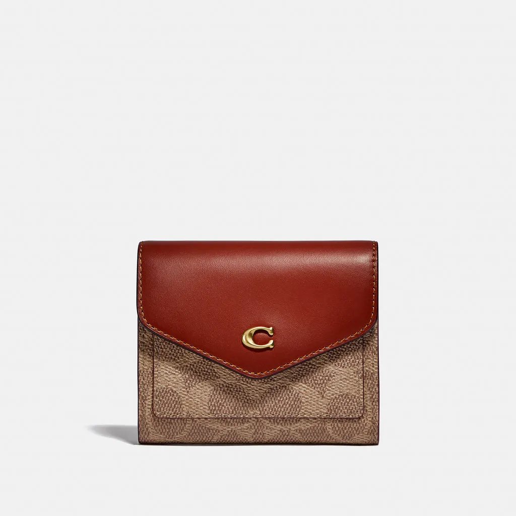 C.O.A.C.H Colorblock Coated Canvas Signature Wyn Small Wallet