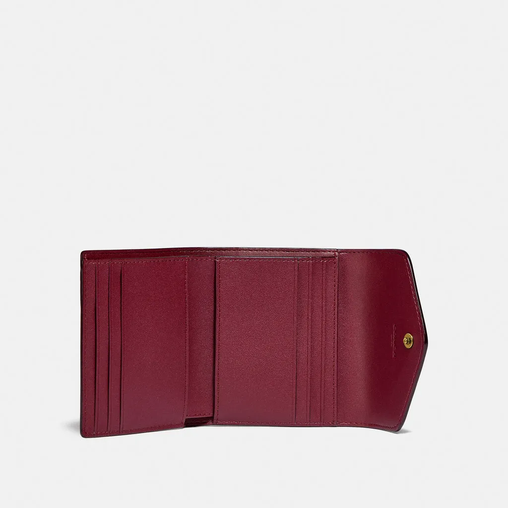 C.O.A.C.H Colorblock Coated Canvas Signature Wyn Small Wallet