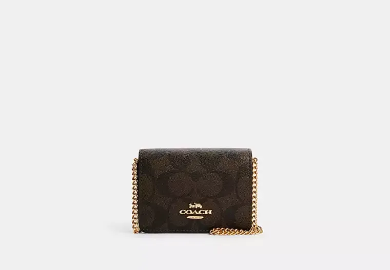 C.O.A.C.H Mini Wallet On A Chain