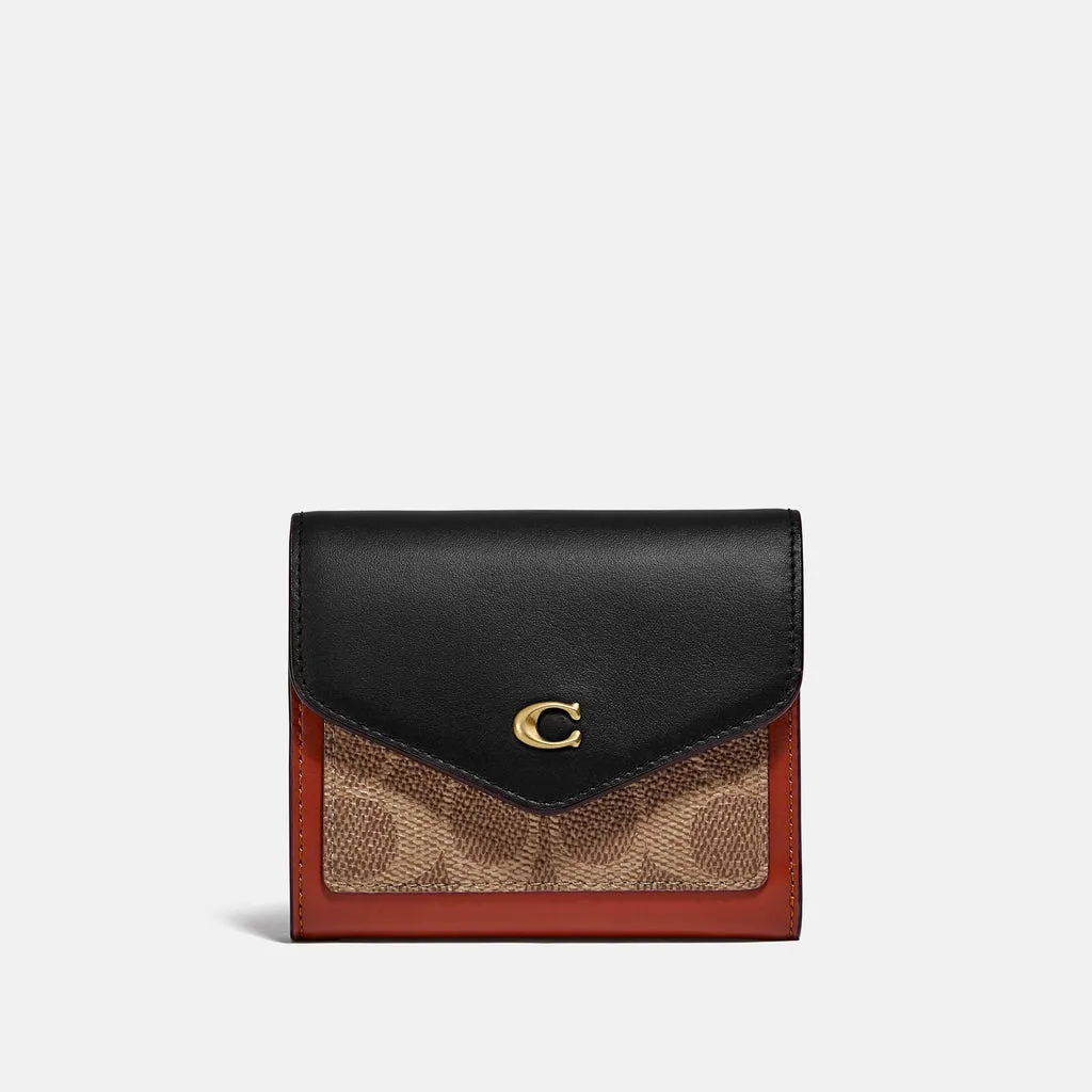 C.O.A.C.H Wyn Small Wallet In Colorblock Signature Canvas
