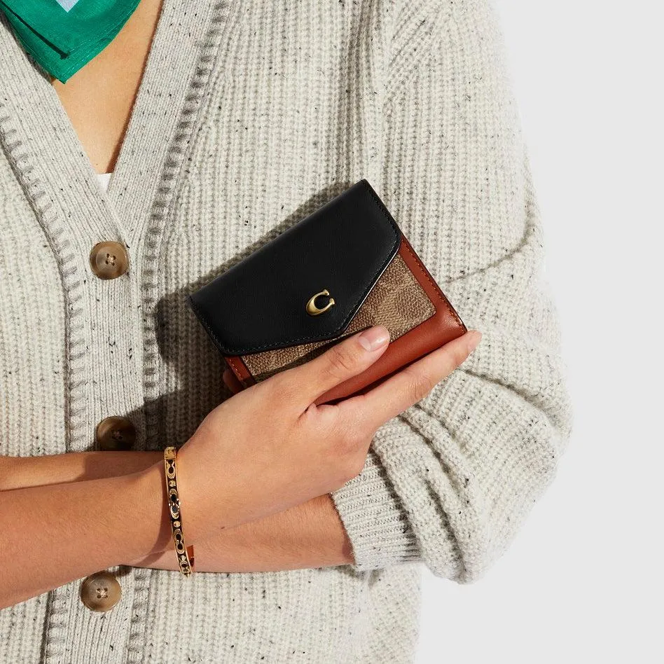 C.O.A.C.H Wyn Small Wallet In Colorblock Signature Canvas