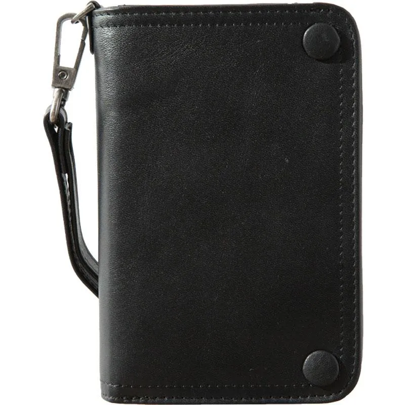 Cool Black Wristlet Wallet Leather Mens Long Wallet Long Wallet for Men