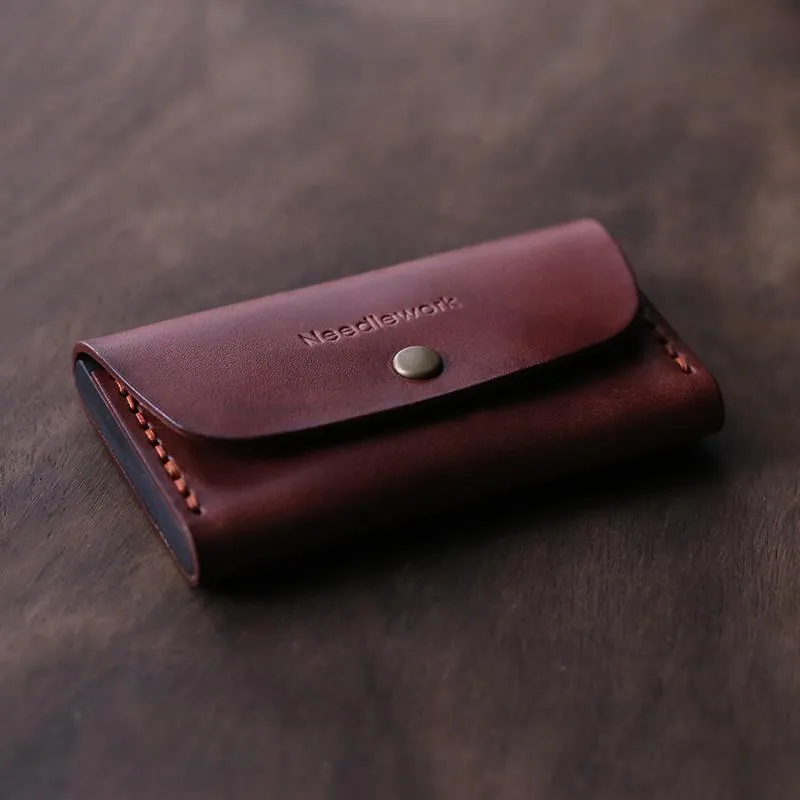 Cool Coffee Wooden Leather Mens Wallet Small Card Holder Coin Wallet for Men