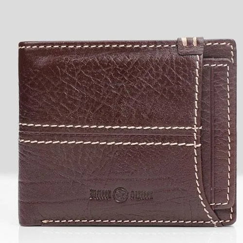Cool Leather Mens billfold Slim Leather Wallet Men Small Bifold Wallet for Men