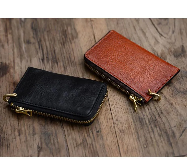 Cool Leather Mens Black Key Chain Wallet Car Key Wallet Brown Car Key Case Keys Holder for Men