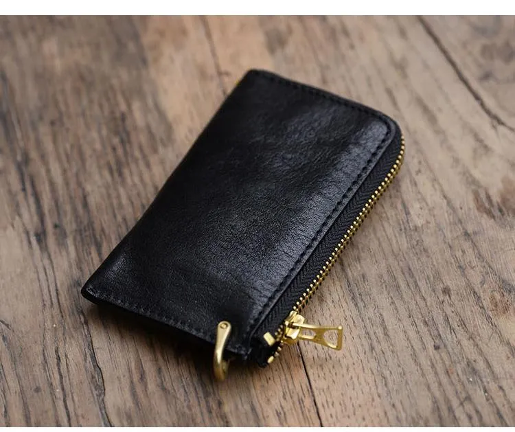 Cool Leather Mens Black Key Chain Wallet Car Key Wallet Brown Car Key Case Keys Holder for Men