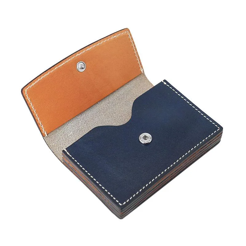 Cool Leather Mens Card Wallet Front Pocket Wallets Small Card Holders for Men