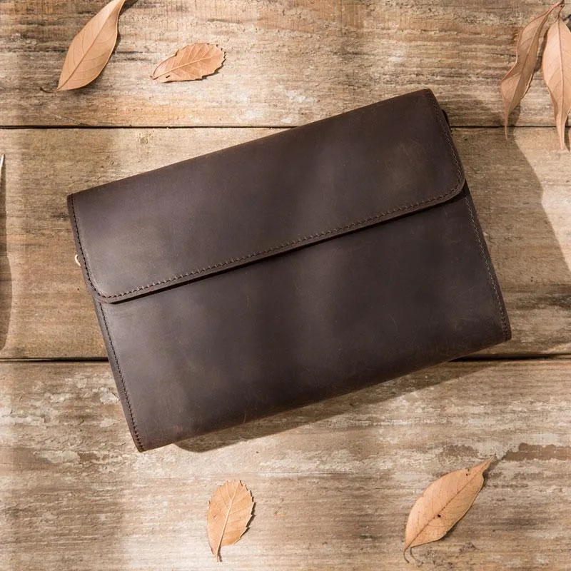 Cool Leather Mens Large Long Zipper Clutch Wallet Long Wallet for Men