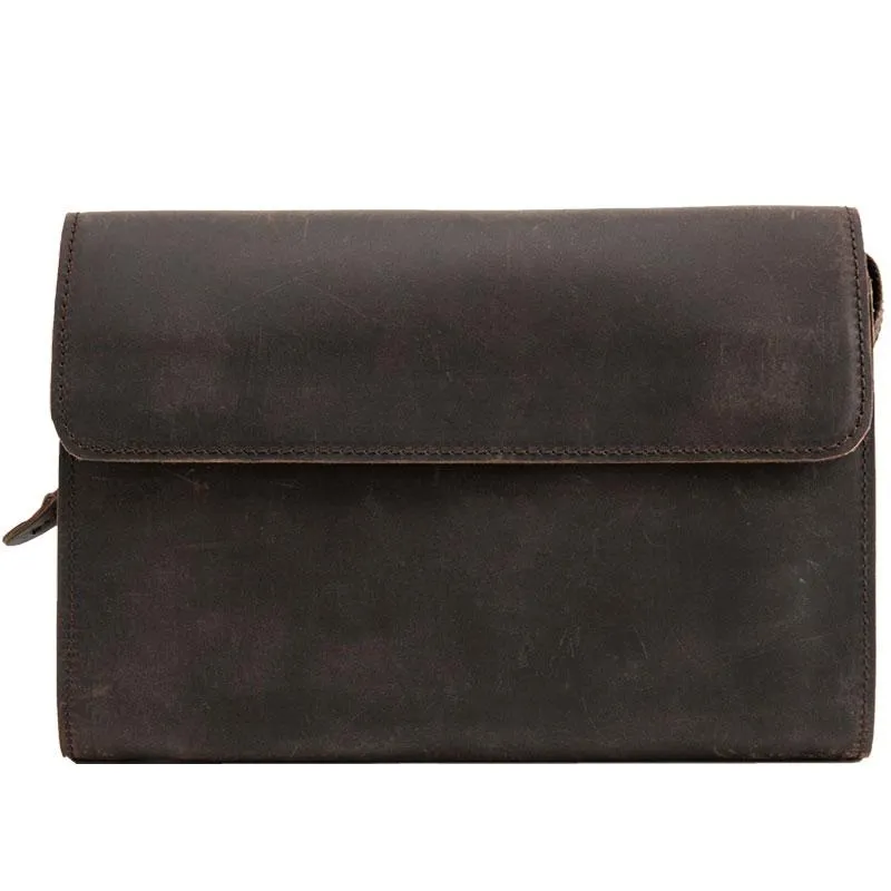 Cool Leather Mens Large Long Zipper Clutch Wallet Long Wallet for Men
