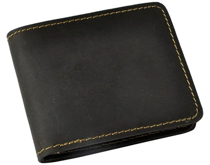 Cool Leather Mens Slim Small Wallet billfold Money Clip Front Pocket Wallet for Men
