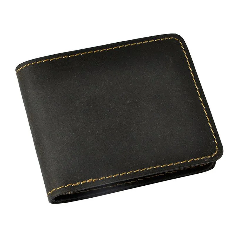 Cool Leather Mens Slim Small Wallet billfold Money Clip Front Pocket Wallet for Men