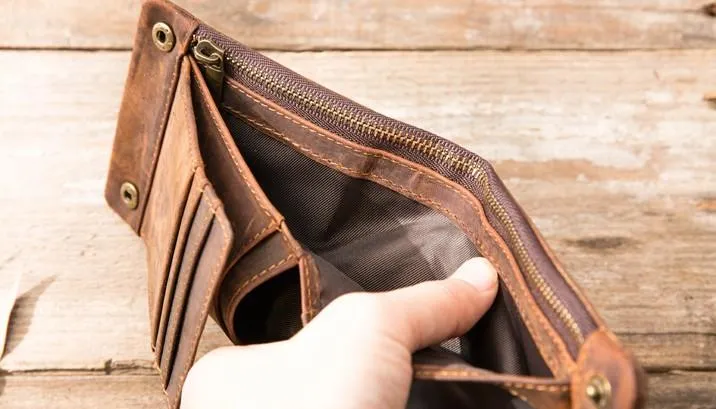 Cool Leather Mens Slim Small Wallets Bifold Vintage billfold Wallet for Men