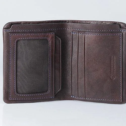 Cool Leather Mens Small Leather Wallet Men Bifold billfold Wallets for Men