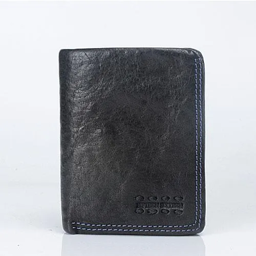 Cool Leather Mens Small Leather Wallet Men Bifold billfold Wallets for Men