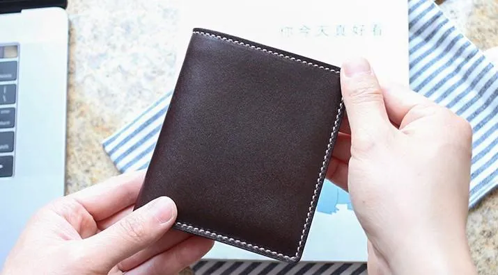 Cool Leather Mens Small Wallets Front Pocket Wallet Slim Wallet for Men