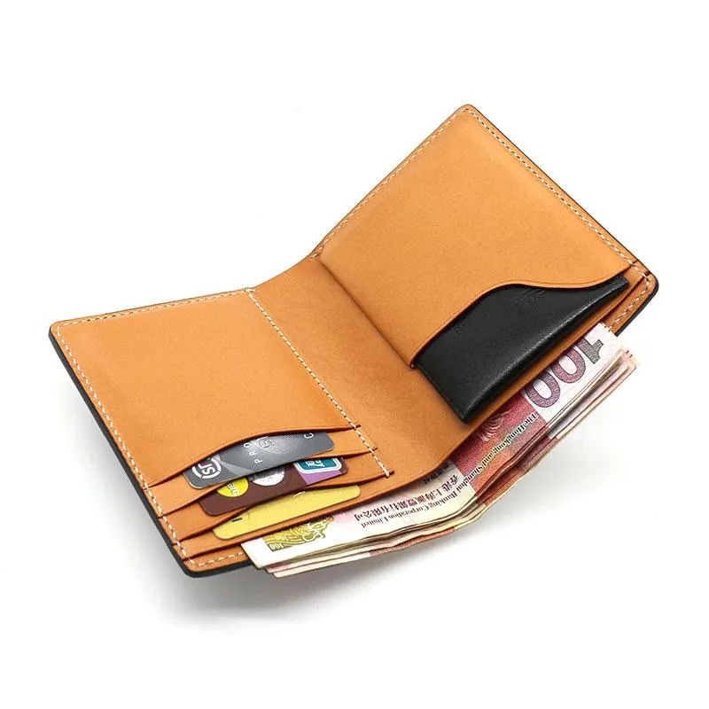 Cool Leather Mens Small Wallets Front Pocket Wallet Slim Wallet for Men