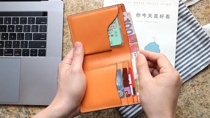Cool Leather Mens Small Wallets Front Pocket Wallet Slim Wallet for Men