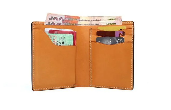 Cool Leather Mens Small Wallets Front Pocket Wallet Slim Wallet for Men