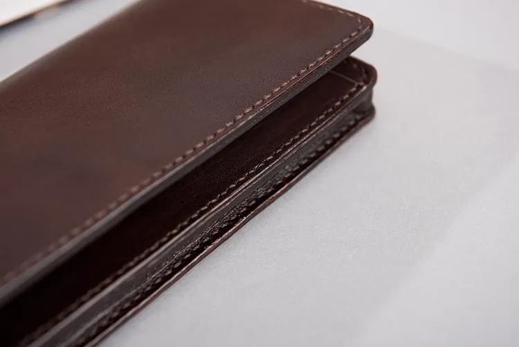 Cool Leather Mens Travel Long Wallets Passport Leather Wallet Long Wallets for Men