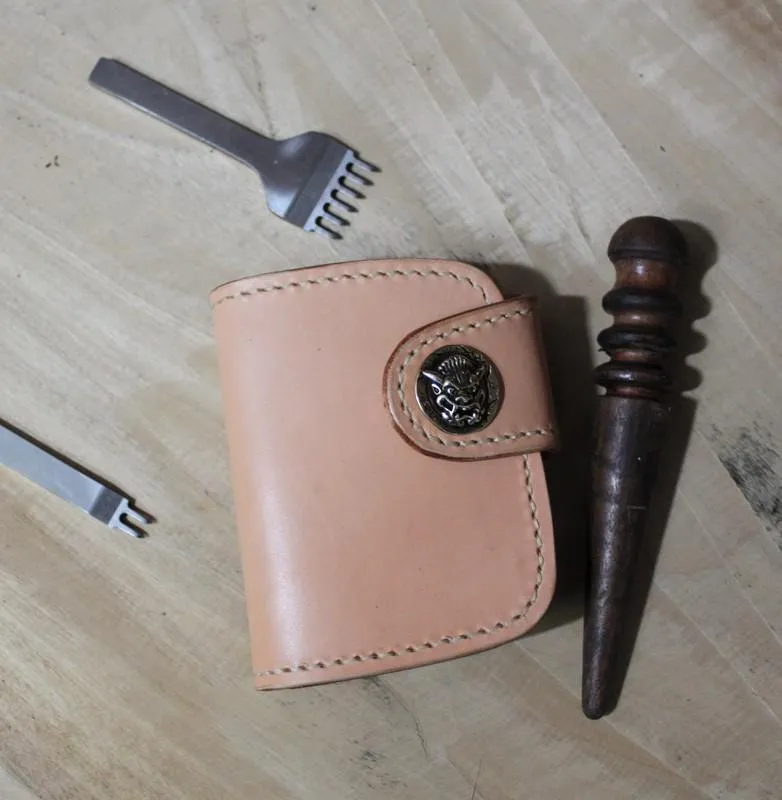 Cool Leather Small Biker Chain Wallet Mens Handmade billfold Chain Wallets