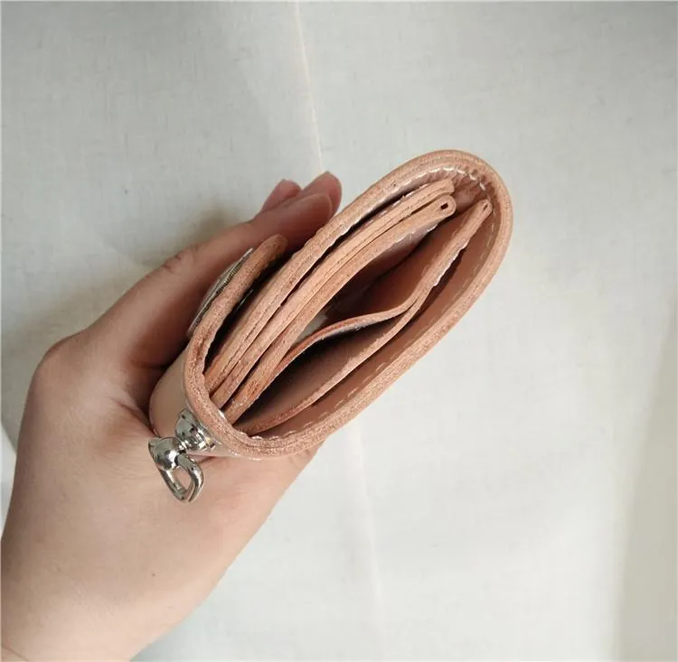 Cool Mens Leather Small Biker Chain Wallet Handmade billfold Chain Wallet for Biker