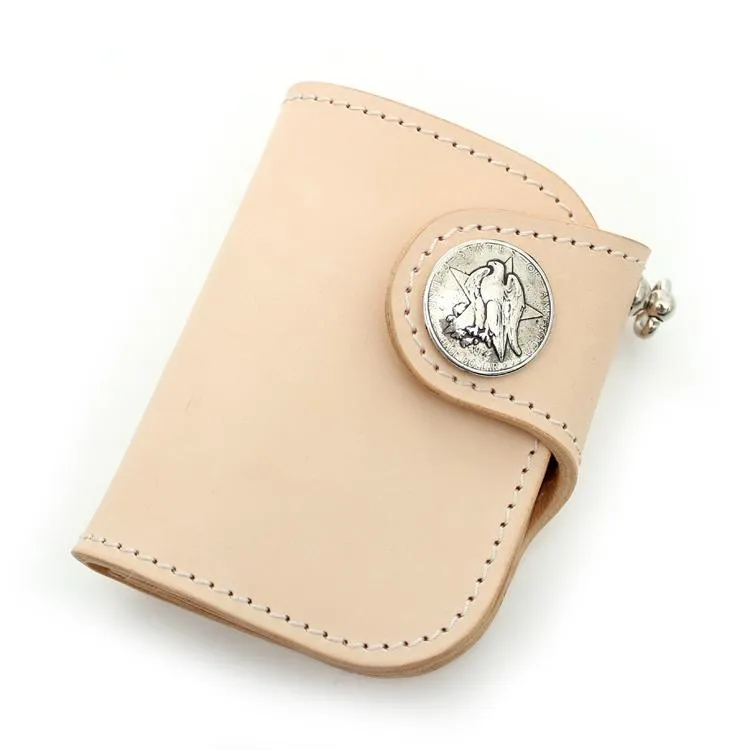 Cool Mens Leather Small Biker Chain Wallet Handmade billfold Chain Wallet for Biker