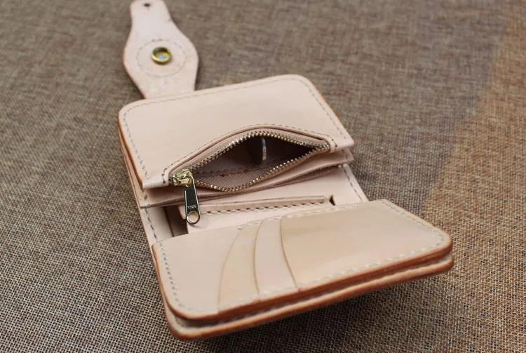Cool Small Leather Biker Chain Wallet Mens Handmade billfold Chain Wallets