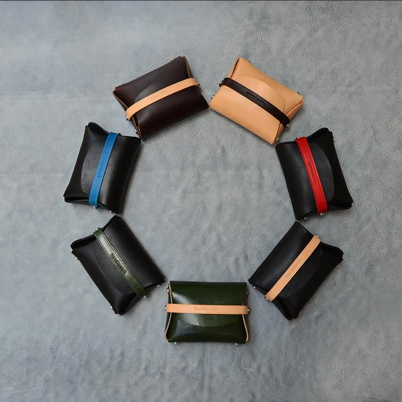 Cool Stylish Leather Mens Wallet Small Card Holder Long Wallet Coin Wallet for Men