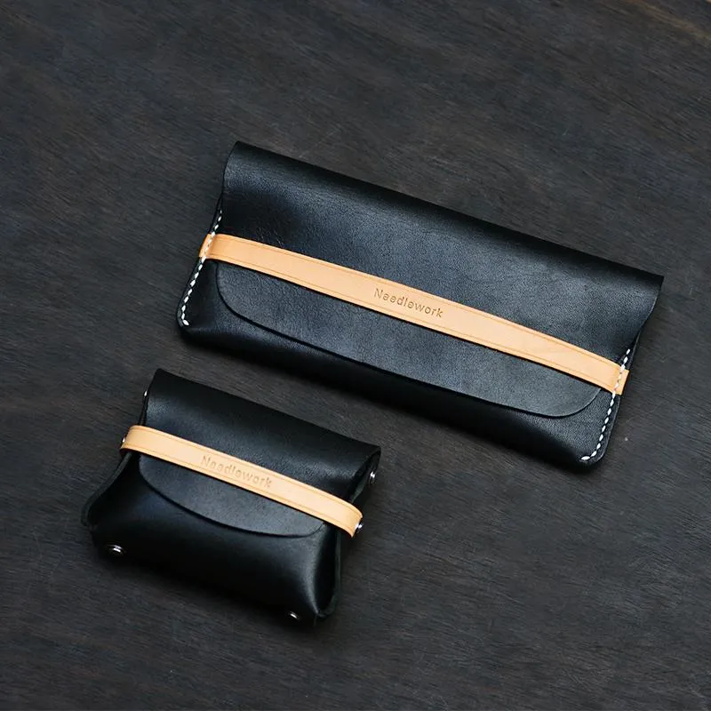 Cool Stylish Leather Mens Wallet Small Card Holder Long Wallet Coin Wallet for Men