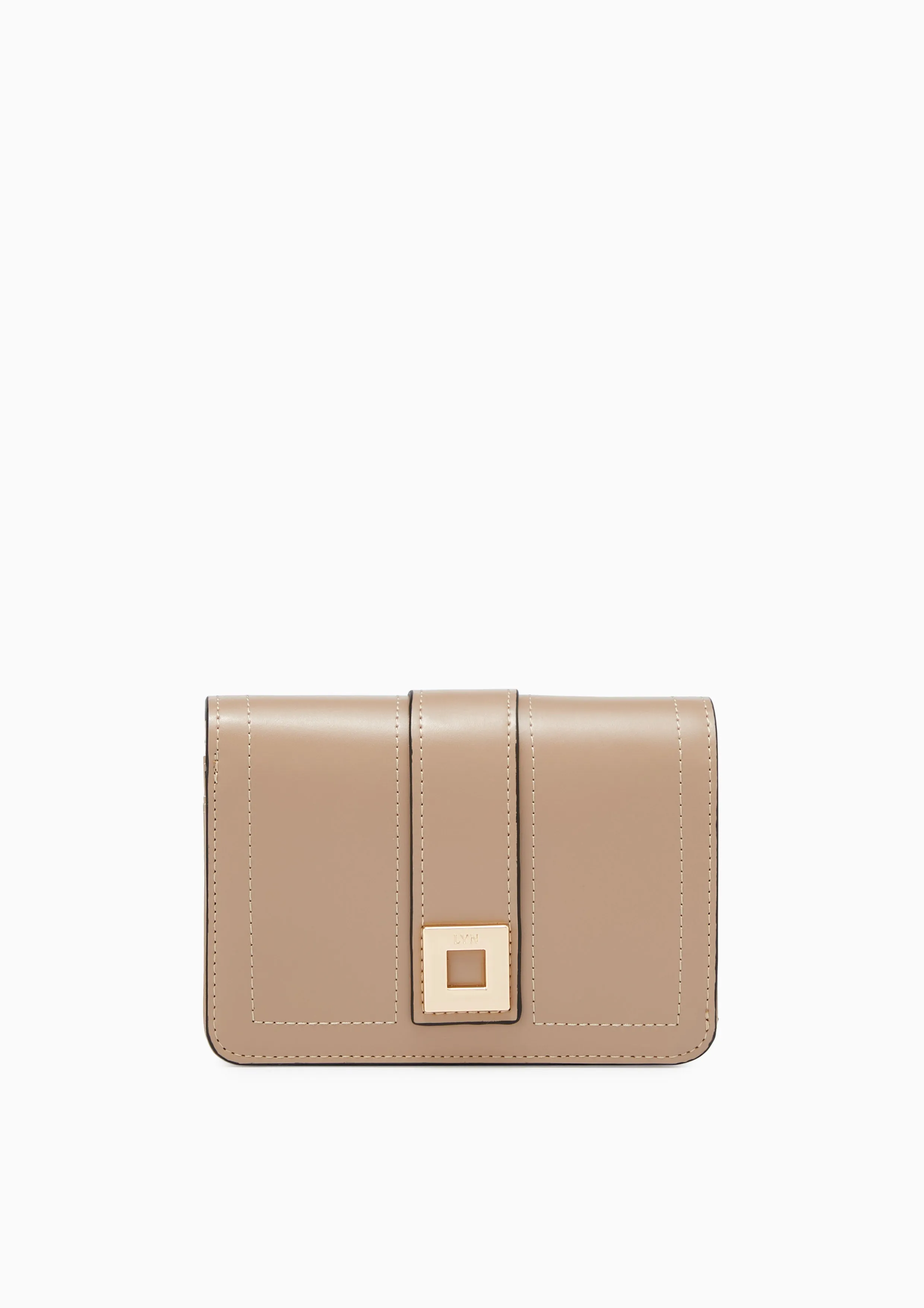 Cosme Semi Short Wallet Beige
