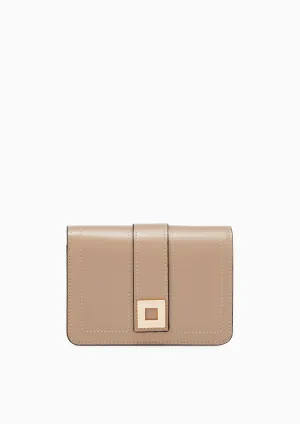 Cosme Semi Short Wallet Beige