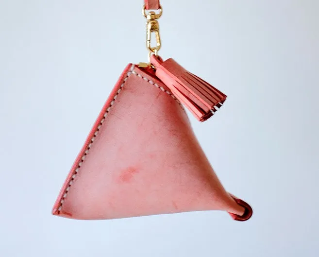 Cute Triangular LEATHER Womens Small Coin Wallet Leather Change Small Wallet FOR Women