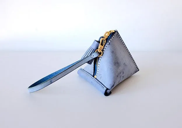 Cute Triangular LEATHER Womens Small Coin Wallet Leather Change Small Wallet FOR Women