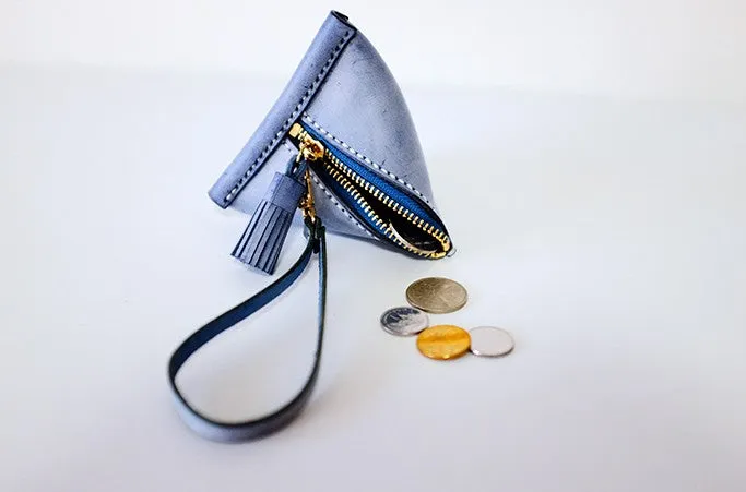 Cute Triangular LEATHER Womens Small Coin Wallet Leather Change Small Wallet FOR Women