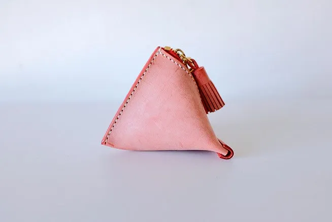 Cute Triangular LEATHER Womens Small Coin Wallet Leather Change Small Wallet FOR Women