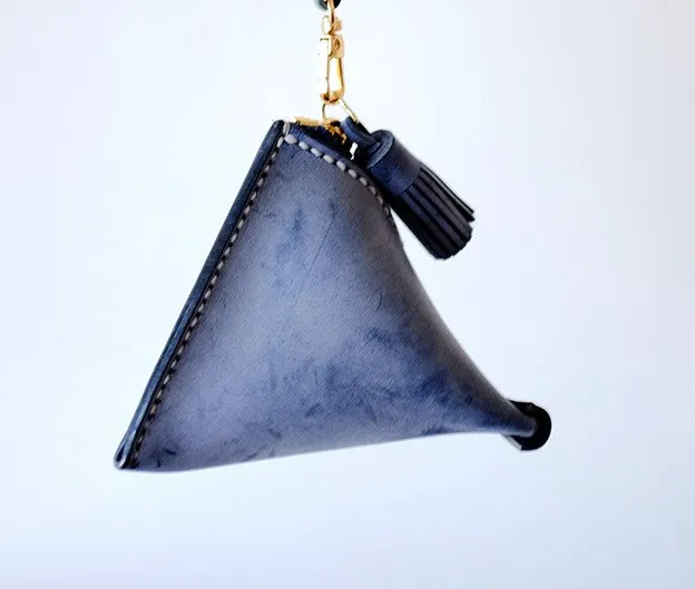 Cute Triangular LEATHER Womens Small Coin Wallet Leather Change Small Wallet FOR Women
