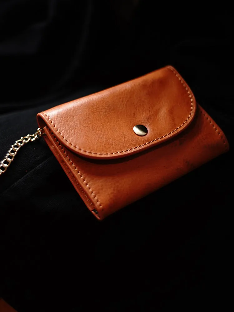 Cute Women Black Leather Mini Wallet with Keychain Billfold Minimalist Coin Wallet Small Zip Change Wallet For Women