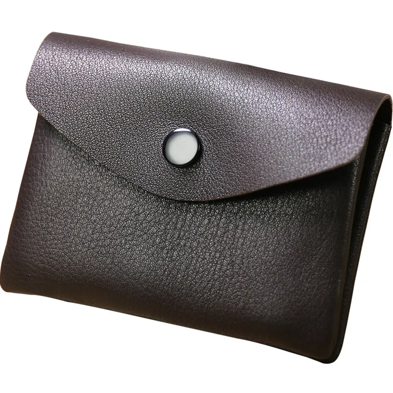 Cute Women Blue Leather Mini Billfold Wallet Handmade Coin Wallets Slim Change Wallets For Women