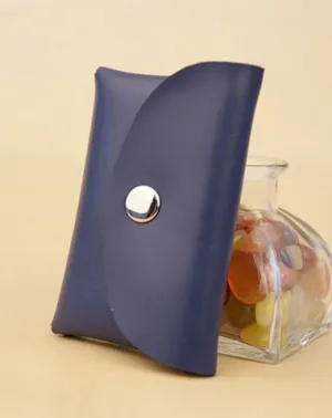 Cute Women Blue Leather Mini Coin Wallet Change Wallet For Women