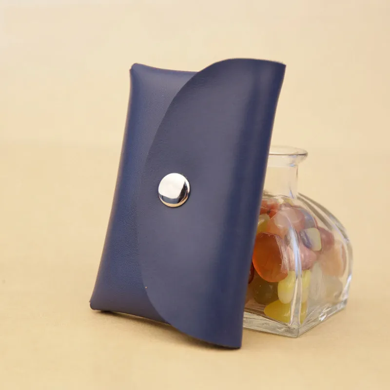 Cute Women Blue Leather Mini Coin Wallet Change Wallet For Women
