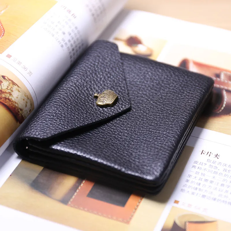 Cute Women Crown Gray Leather Mini Billfold Wallet Coin Wallets Slim Change Wallets For Women
